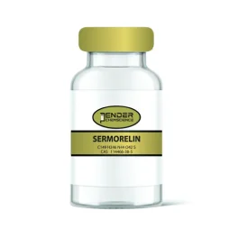 A bottle of sermorelin is shown.